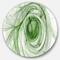 Designart - Ball of Yarn Green Spiral' Abstract Circle Metal Wall Art